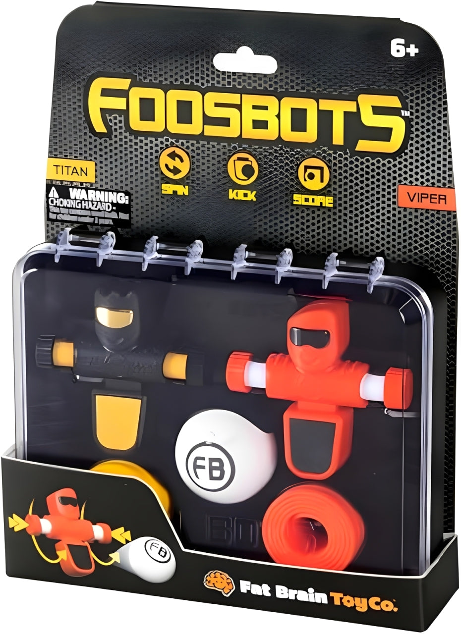 Fat Brain Foosbots 2-Pack – Fast-Paced Football-Themed 2-Player Tabletop Game